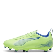 Ghete de fotbal Puma Ultra Play Firm Ground pentru copii verde alb albastru