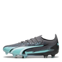 Ghete de fotbal Puma Ultra Ultimate Firm Ground gri alb albastru aqua