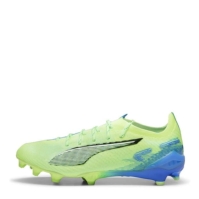 Ghete de fotbal Puma Ultra Ultimate Firm Ground verde alb albastru