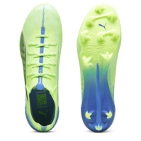 Ghete de fotbal Puma Ultra Ultimate Firm Ground verde alb albastru