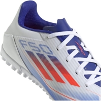 Ghete fotbal gazon sintetic adidas F50 Club alb rosu albastru