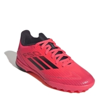 Ghete fotbal gazon sintetic adidas F50 League pentru Copii roz negru