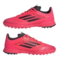 Ghete fotbal gazon sintetic adidas F50 League pentru Copii roz negru