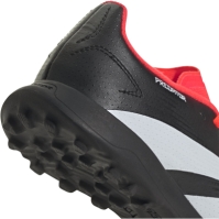 Ghete fotbal gazon sintetic adidas Predator 24 League pentru Copii negru alb rosu