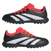 Ghete fotbal gazon sintetic adidas Predator 24 League pentru Copii negru alb rosu