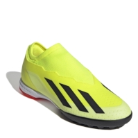 Ghete fotbal gazon sintetic adidas X Crazyfast League Laceless galben negru alb