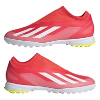 Ghete fotbal gazon sintetic adidas X Crazyfast League Laceless solar rosu ftwr