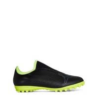 Ghete fotbal gazon sintetic Puma Finesse pentru Copii negru fluyellow