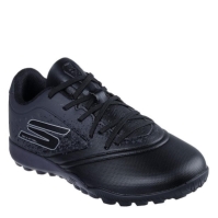 Ghete fotbal gazon sintetic Skechers Razor pentru copii negru argintiu