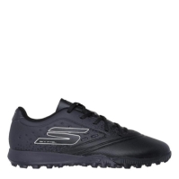 Ghete fotbal gazon sintetic Skechers Razor pentru copii negru argintiu