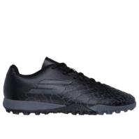 Ghete fotbal gazon sintetic Skechers SKX_01 pentru copii negru argintiu