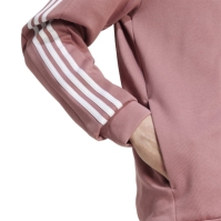 Hanorac adidas Essentials French Terry 3-Stripes cu fermoar pentru Barbati preloved rosu inchis