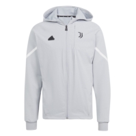 Hanorac adidas Juventus Designed for Gameday Full-cu fermoar pentru adulti halo argintiu