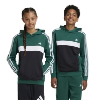 Hanorac adidas Tiberio 3-Stripes Colourblock Juniors collegiate verde