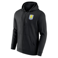 Hanorac cu fermoar Aston Villa FC Crest pentru barbati negru