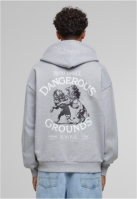 Hanorac Dangerous Grounds lejer cu fermoar deschis gri Mister Tee