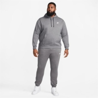 Hanorac fleece Nike Sportswear Club gri carbune heathr