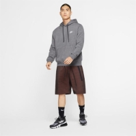 Hanorac fleece Nike Sportswear Club gri carbune heathr