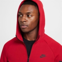 Hanorac fleece Nike Tech pentru Barbati gym rosu negru