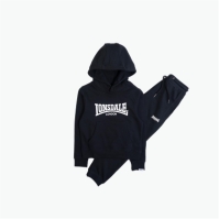 Hanorac Lonsdale Essential Logo OTH Juniors negru