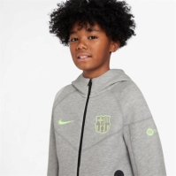 Hanorac Nike Barcelona Tech Fleece Full-cu fermoar 2024 2025 Juniors gri