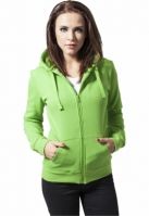 Hanorace urban simple cu fermoar verde lime Urban Classics