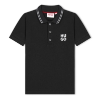 HUGO Hugo Logo Polo copii negru 09b