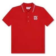 HUGO Hugo Logo Polo copii rosu