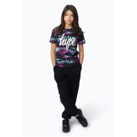 Hype Star Tee 2pkSet copii mov negru