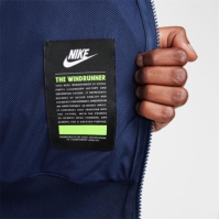 Jacheta Geaca pentru vant Nike Sportswear cu gluga pentru Barbati albastru bleumarin