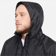 Jacheta Geaca pentru vant Nike Sportswear cu gluga pentru Barbati negru alb