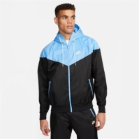 Jacheta Geaca pentru vant Nike Sportswear cu gluga pentru Barbati negru albastru