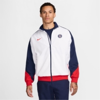 Jacheta Nike Paris Saint-Germain Anthem 2024 pentru adulti alb