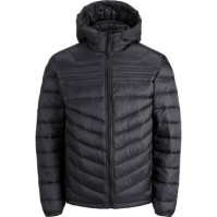 Geaca matlasata Jack and Jones Hero cu gluga marimi mari pentru Barbati negru