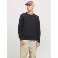 Jack and Jones tricot cu guler rotund pentru barbati gri twisted