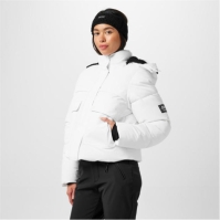 Jack Wills Cropped Puffer pentru femei alb