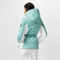 Jack Wills LS cu gluga Puffer pentru femei albastru aqua