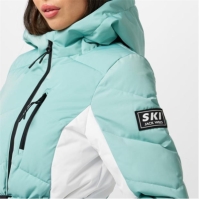 Jack Wills LS cu gluga Puffer pentru femei albastru aqua