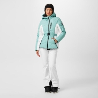 Jack Wills LS cu gluga Puffer pentru femei albastru aqua