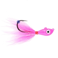 JIG BIG EYE BUCKTAIL roz CRYSTAL FLASH 10G marime 3-0 MUSTAD