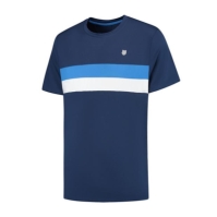 Tricouri Tricou decolteu rotund K Swiss Core Team cu dungi - pentru Barbati bleumarin