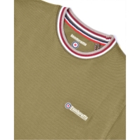 Lambretta Tipped Pique Tee oliv