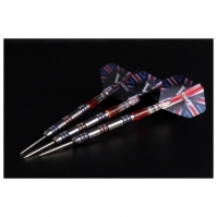 Set Unicorn UNICORN Steel Tip Darts | Level 6 James Wade | 90% Tungsten Barrels cu albastru & rosu Accents | 23g