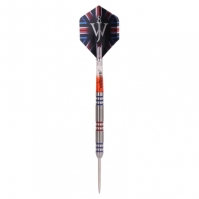 Set Unicorn UNICORN Steel Tip Darts | Level 6 James Wade | 90% Tungsten Barrels cu albastru & rosu Accents | 23g