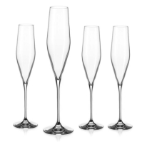 Set Linea Linea of 4 culoarea sampaniei Flutes transparent