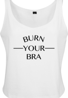 Maiou Burn Your Bra lejer pentru Femei alb Mister Tee