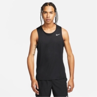 Maiou Nike Dri-FIT Miler alergare pentru Barbati negru argintiu