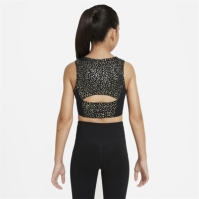 Maiou Nike Dri-FIT One Big () Crop pentru fete pentru Copii negru auriu