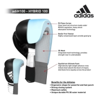 Manusi de box adidas Hybrid 100 Boxing negru alb