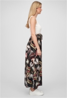 Manusi Maiouri Cloud5ive Damen Maxi Kleid doua culori Bindeg?rtel Tropical Print alb negru